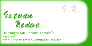 istvan medve business card